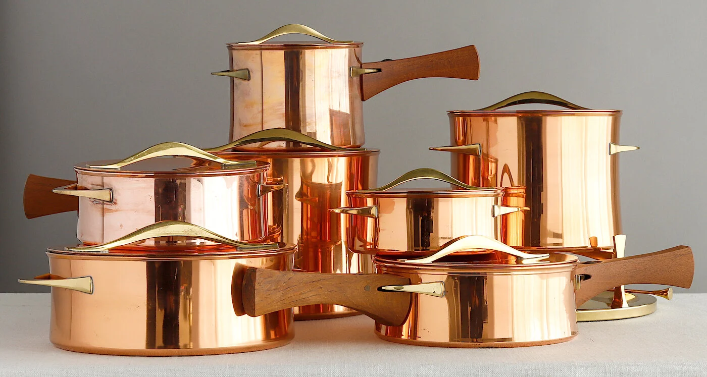 Jens Quistgaard Copper Pots for Dansk - Danish Mid Century Modern